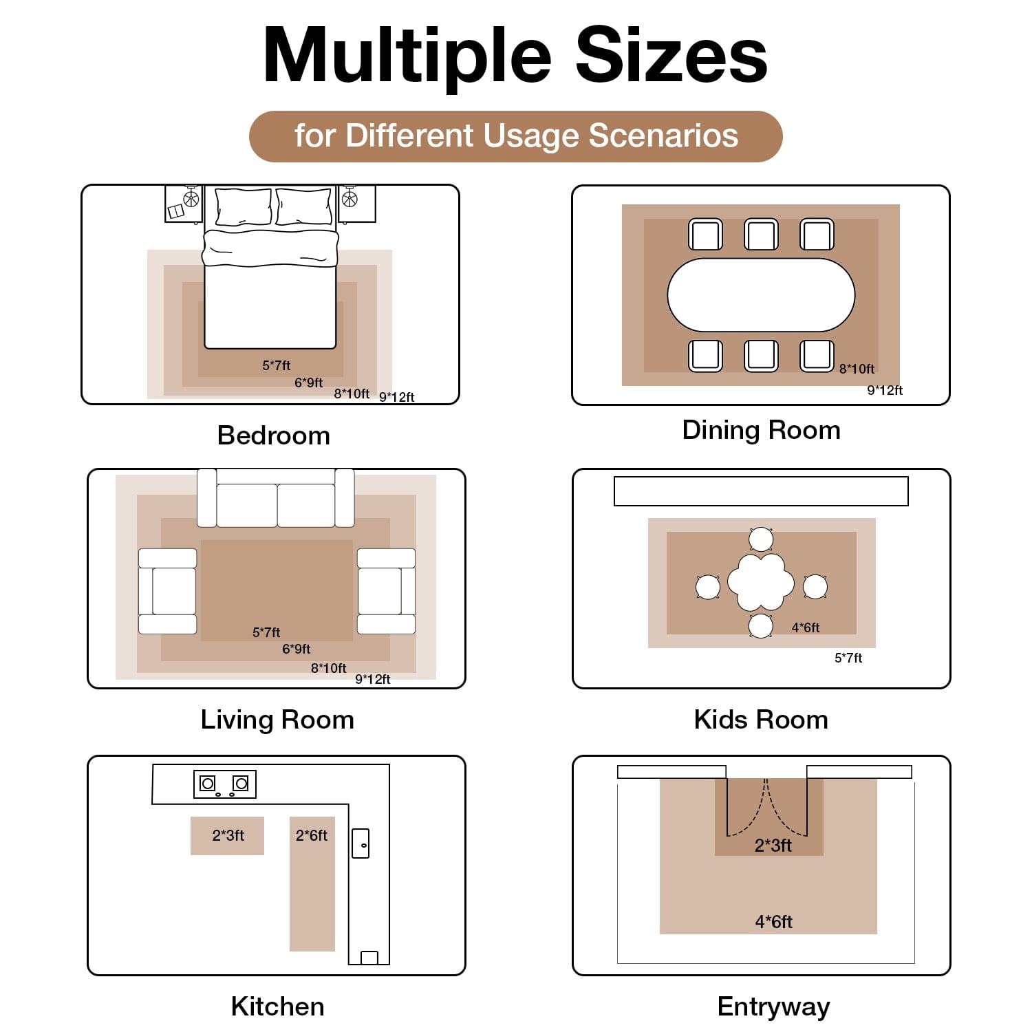 2'x6' Runner Rug for Hallway, NovDeco Washable Indoor Rug Neutral Abstract Light Gray, Low Pile & Stain Resistant Carpet for Kitchen Bedside Laundry